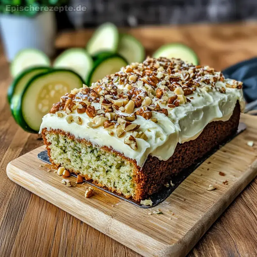 Saftiger Zucchinikuchen mit Frischkäse-Frosting