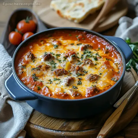 Pizzasuppe ohne Pilze