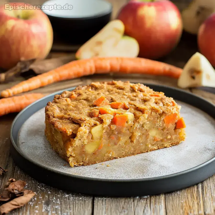 Gesunder Apfel-Möhren-Kuchen