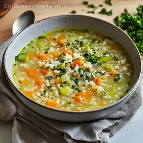 Reissuppe mit Gemüse