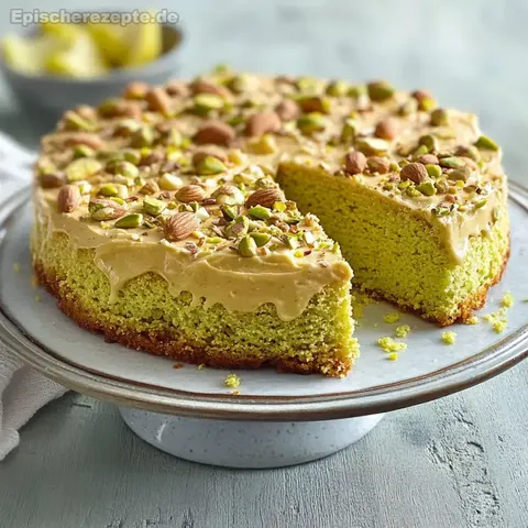 Saftiger Pistazienkuchen mit Zitrone