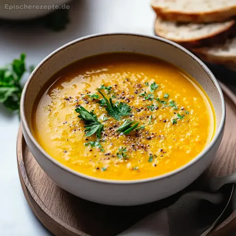 Karotten-Linsen-Suppe mit Kokosmilch