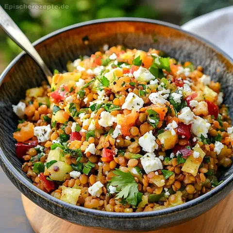 Orientalischer Linsen-Salat mit Feta