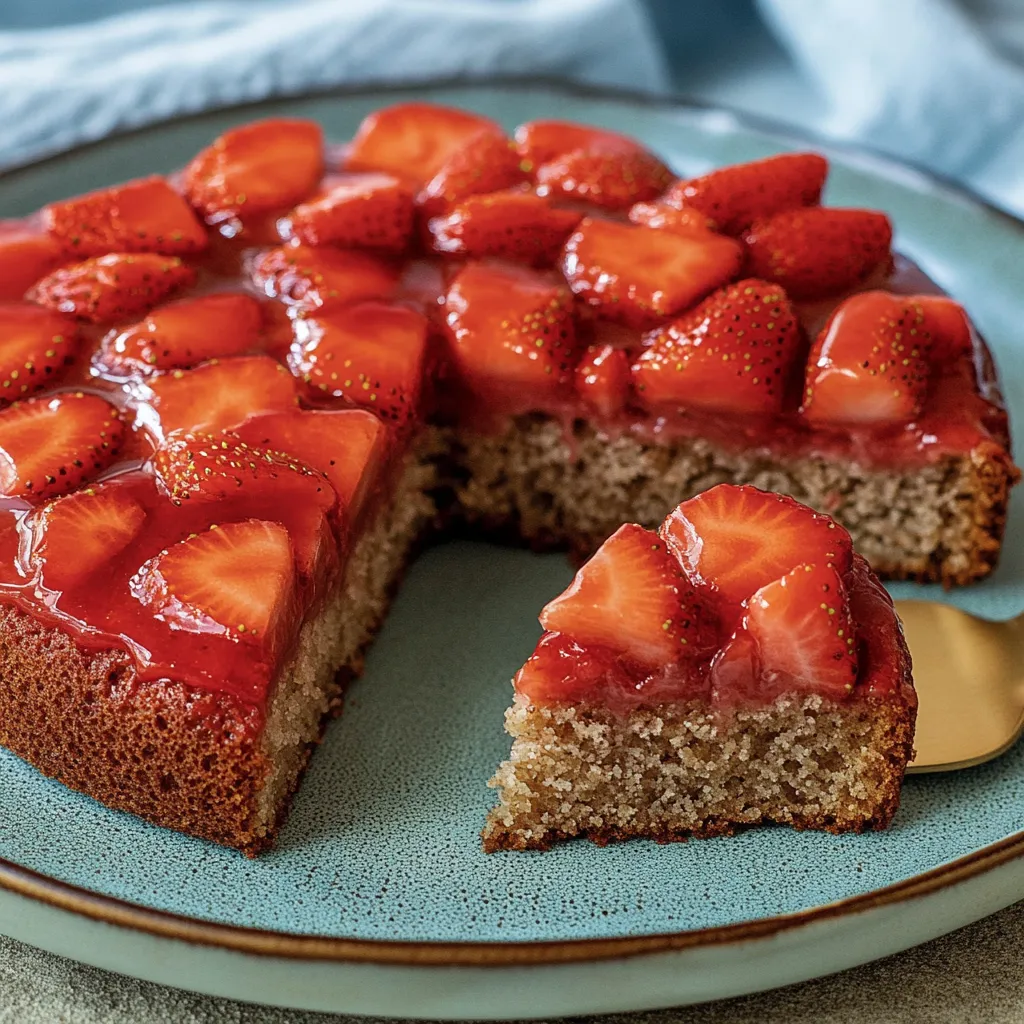 Mandelkuchen mit Erdbeeren (glutenfrei)