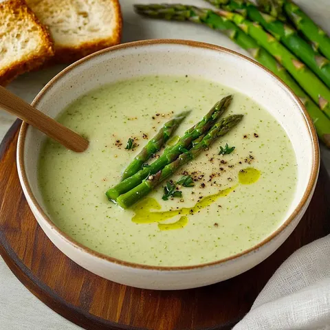 Cremige Grüne Spargelsuppe
