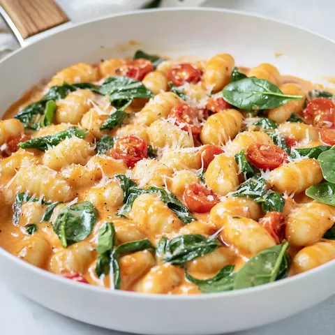 Gnocchi-Pfanne mit Spinat und Tomaten