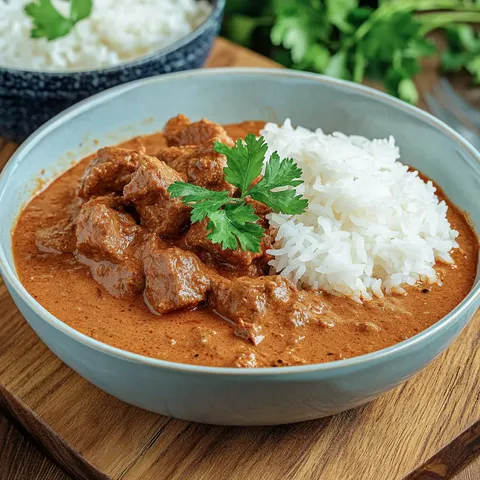 Köstliches Butter Chicken mit Reis