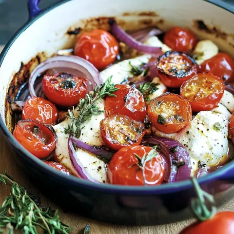 Feta aus der Heißluftfritteuse mit Tomaten