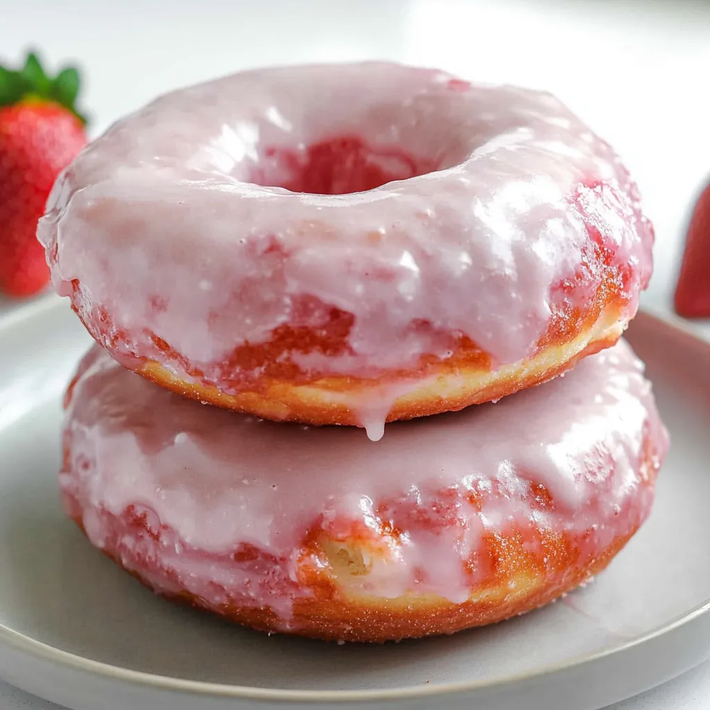 Strawberry Cake Donuts