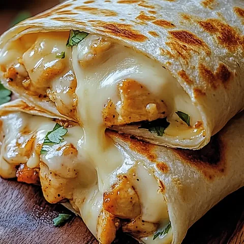 De chicken wrap is 'n delicious snack!