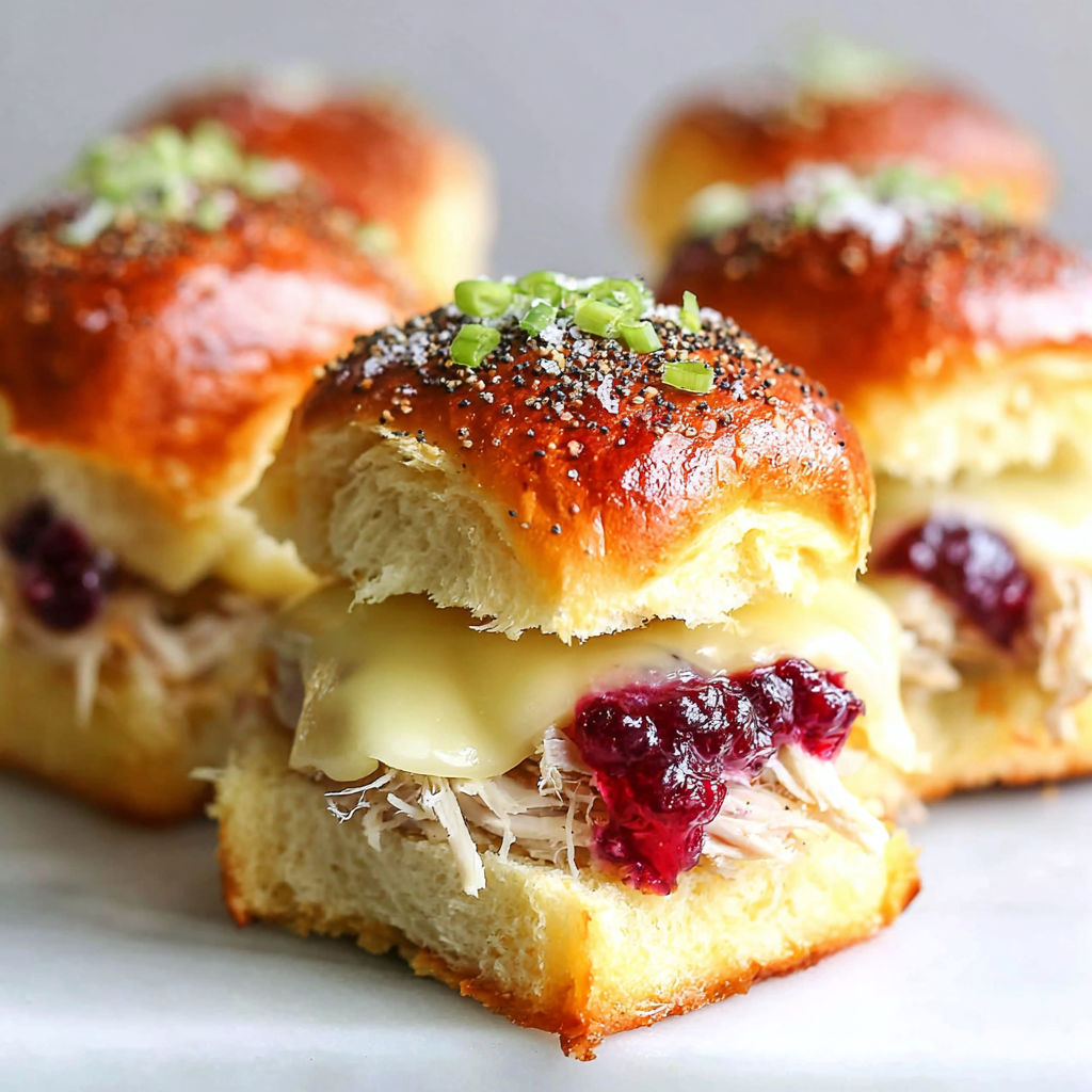 A plate of leftover Thanksgiving sliders.