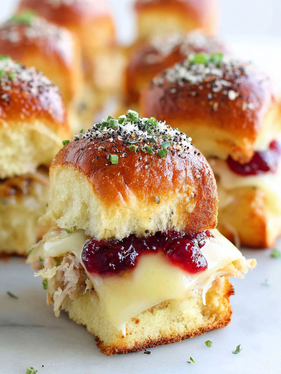 A plate of leftover Thanksgiving sliders.
