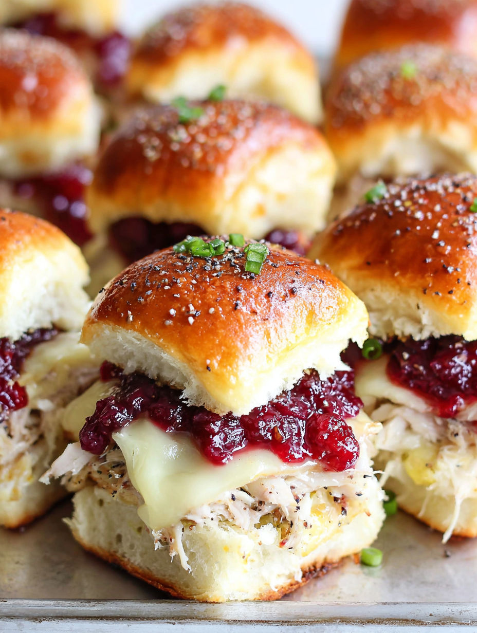 A plate of leftover Thanksgiving sliders.