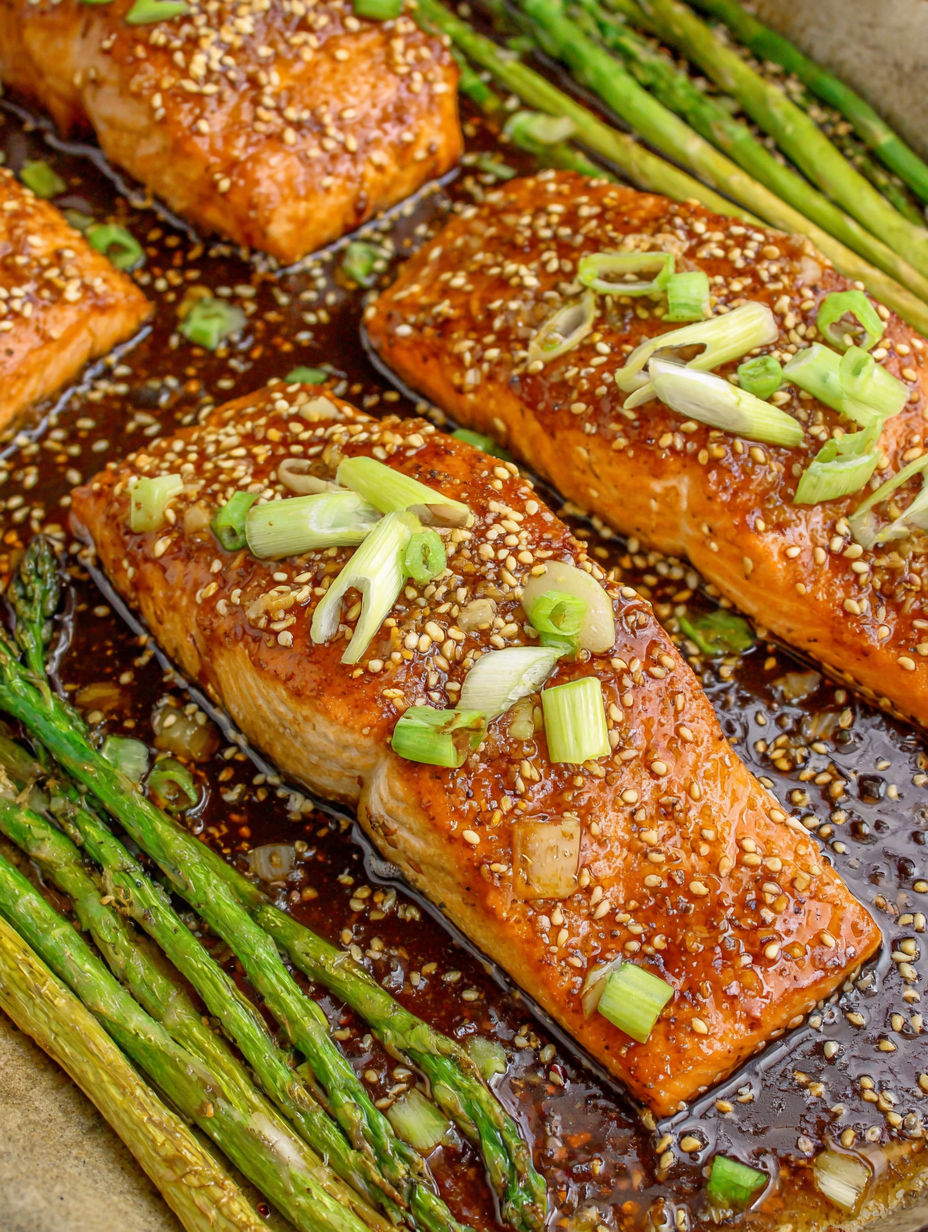 A plate of salmon with onions and ginger.