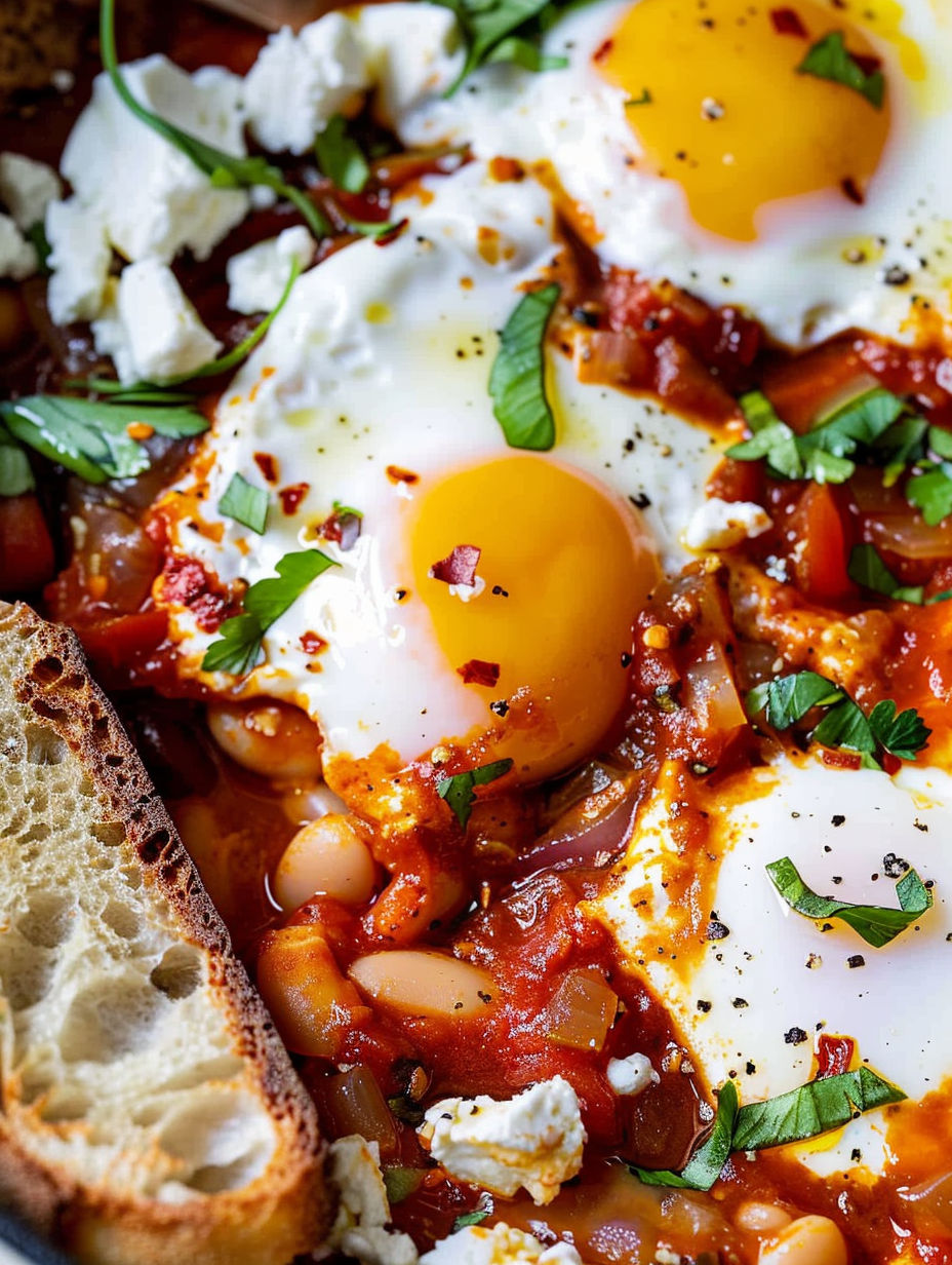 A plate of food with eggs and tomatoes.