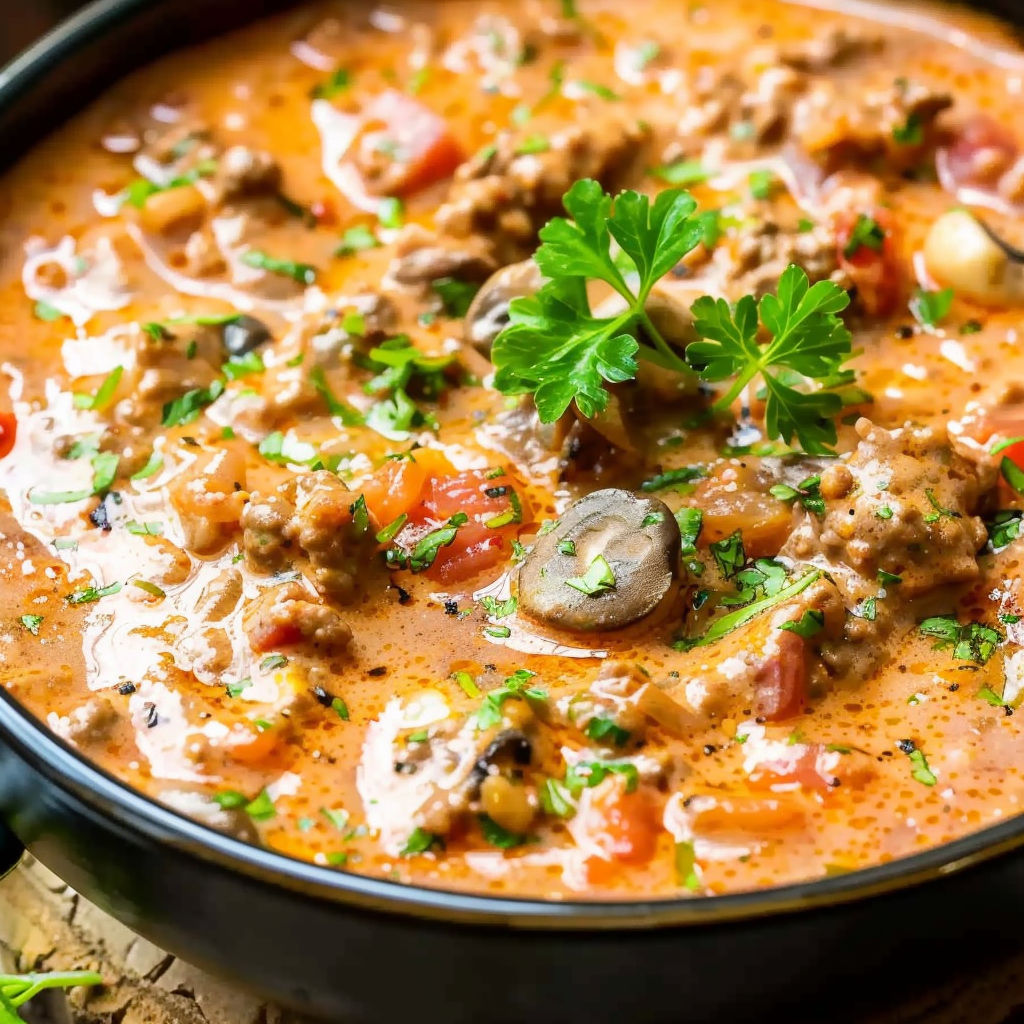 A bowl of Friss-dich-dumm-Suppe.
