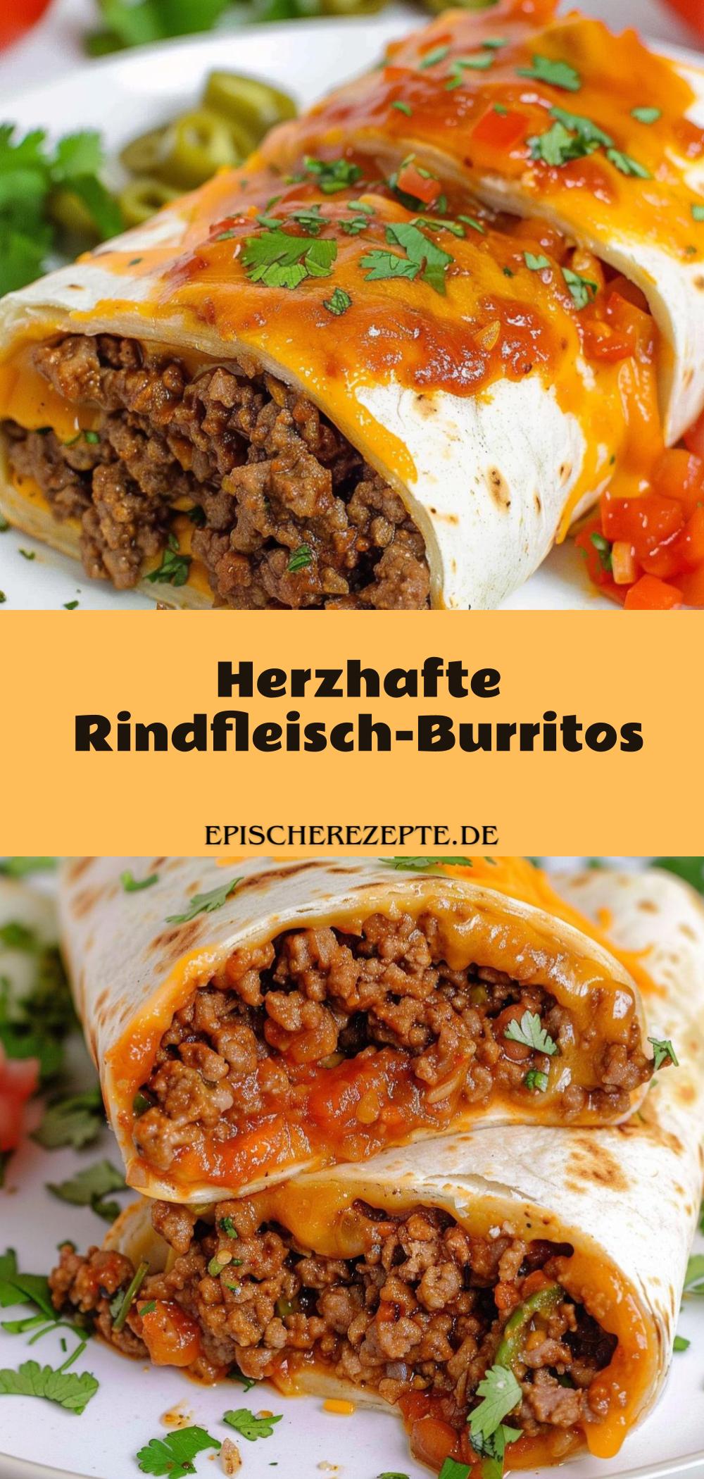 Template of Herzhafte Rindfleisch-Burritos