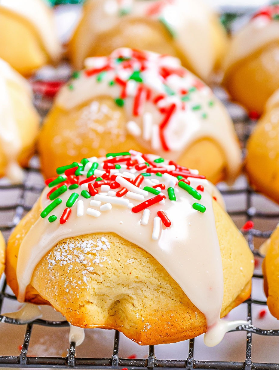 A tray of eggnog teacakes.