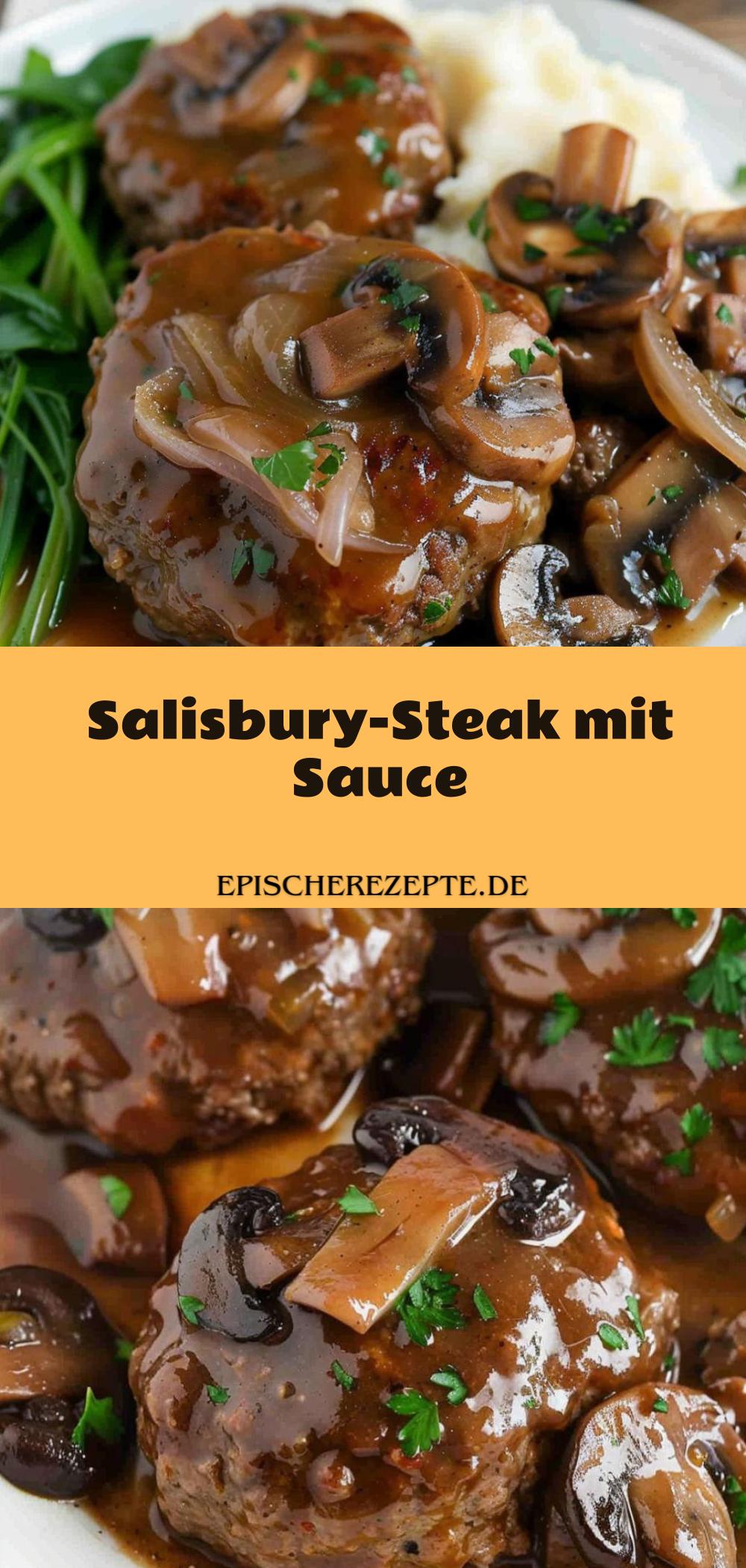 Template of Salisbury-Steak mit Sauce