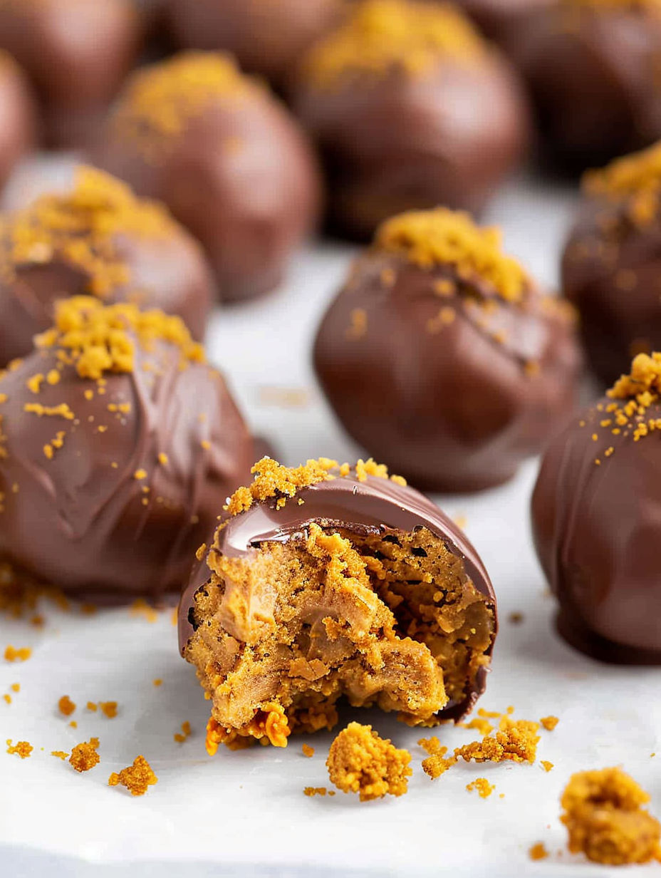 A close up of a chocolate covered ginger snap.