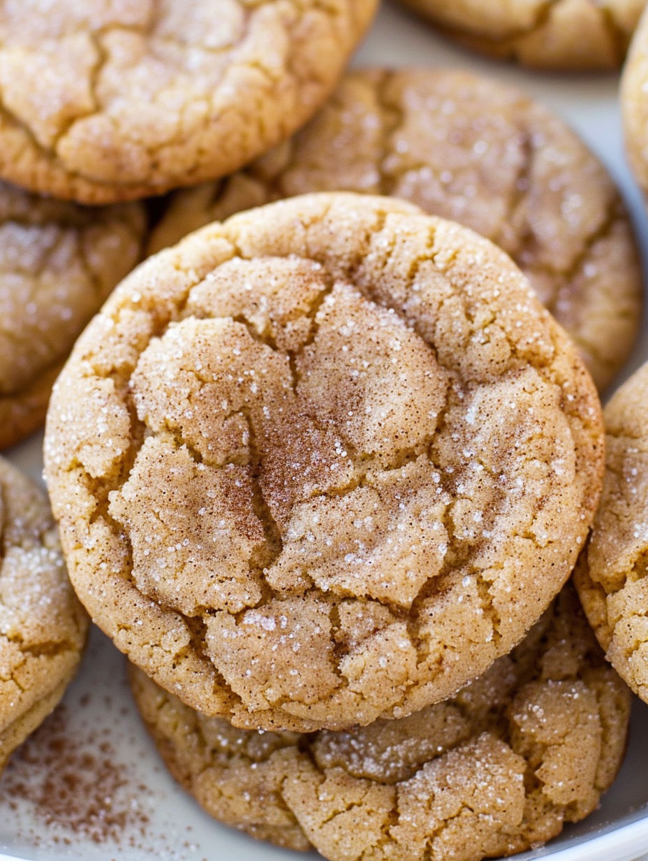 Maple snickerdoodles on a plate.