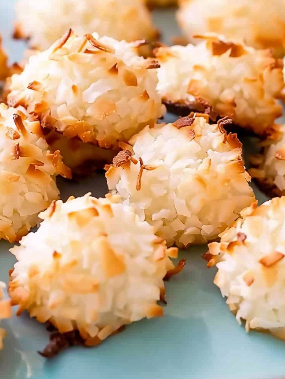 A plate of coconut macaroons.