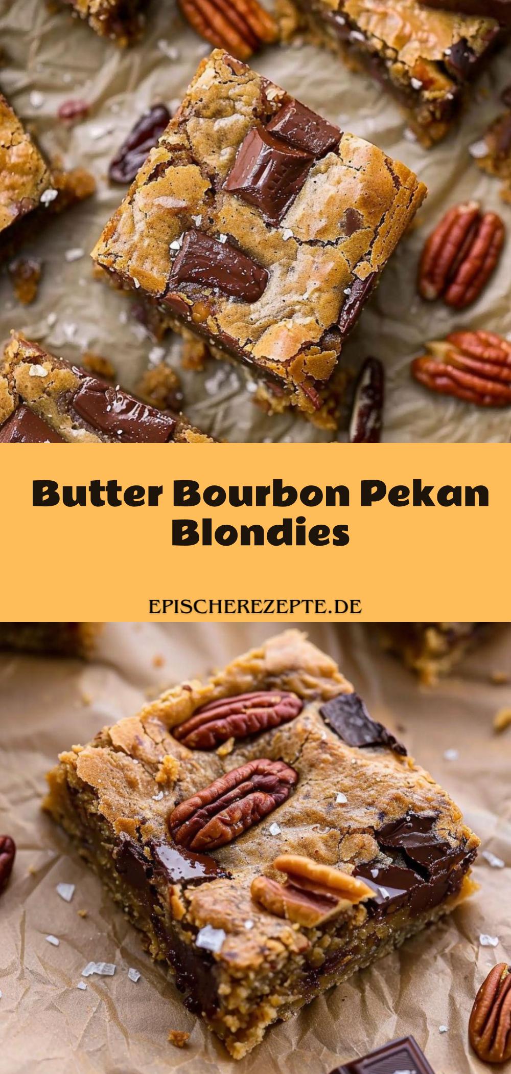 Template of Butter Bourbon Pekan Blondies