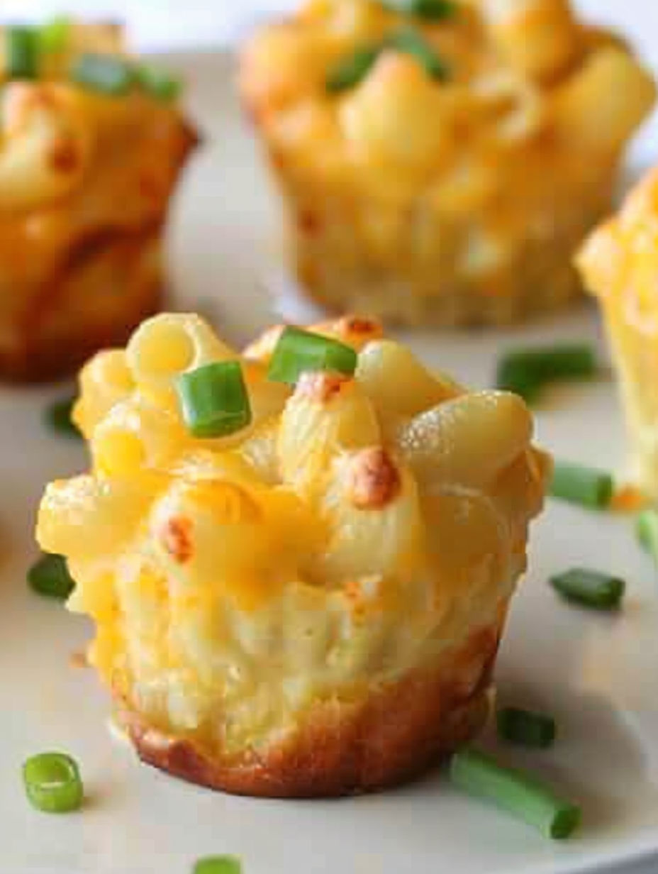 Mac N Cheese Bites on a plate.