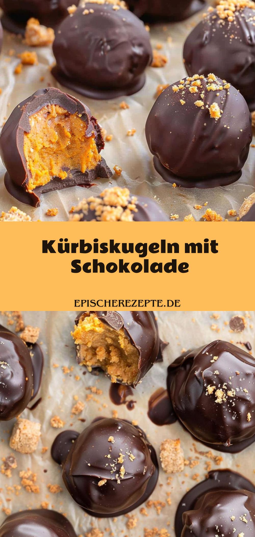 Template of Kürbiskugeln mit Schokolade