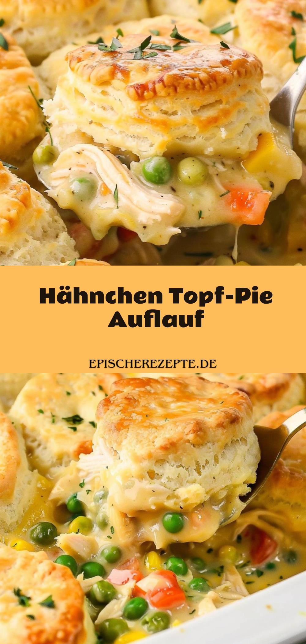 Template of Hähnchen Topf-Pie Auflauf
