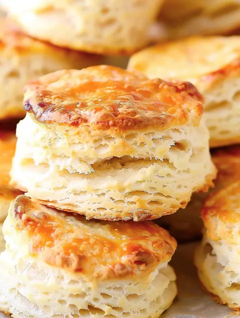 A stack of buttermilk biscuits.