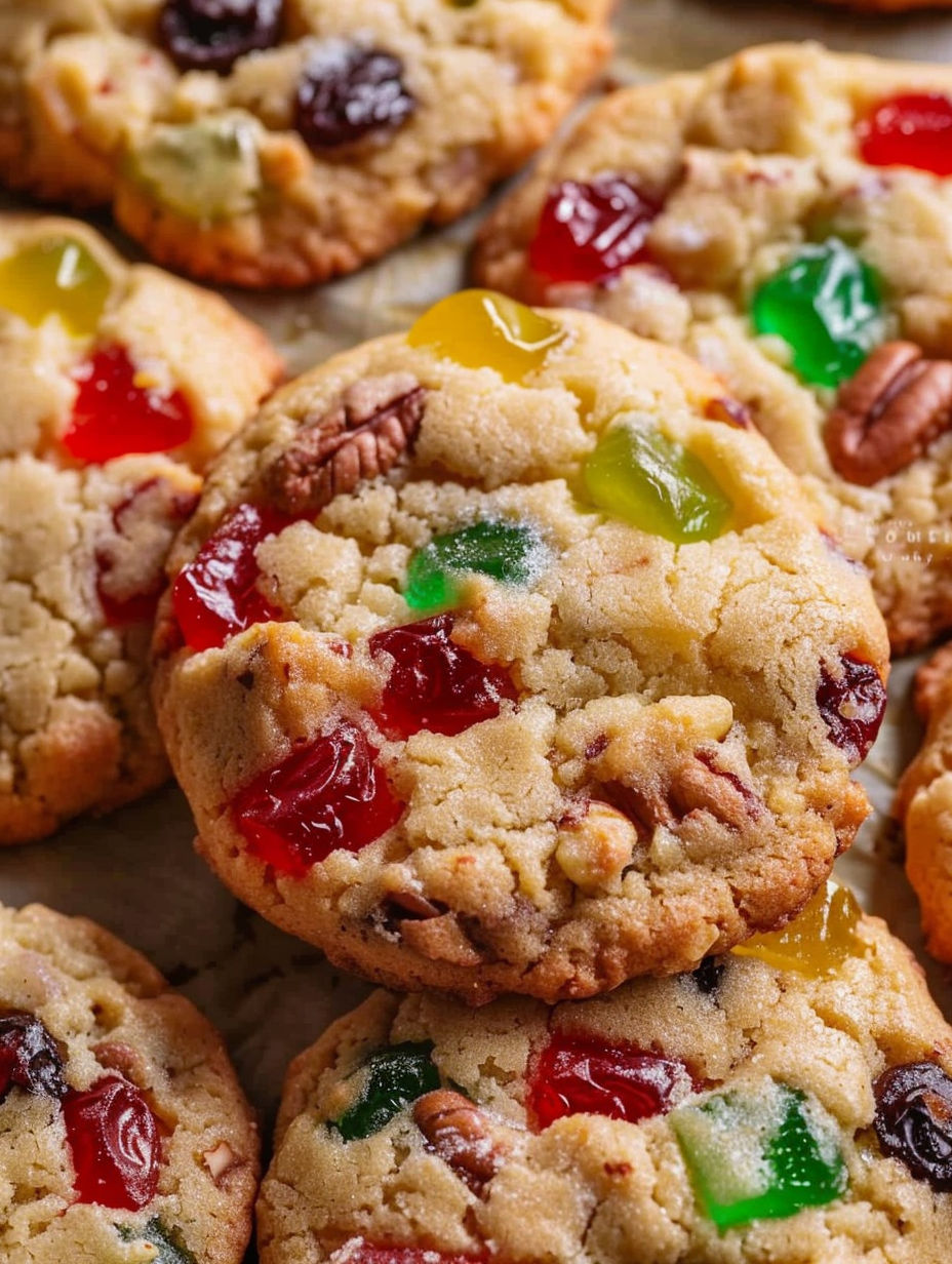 A plate of cookies with jelly beans on top.