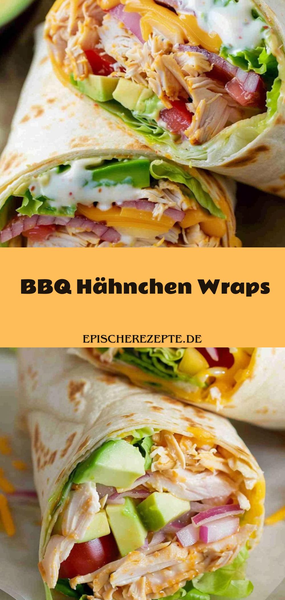 Template of BBQ Hähnchen Wraps