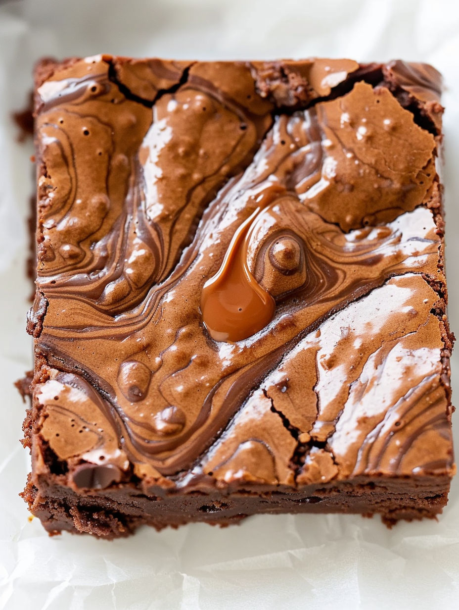 A slice of Nutella brownies.