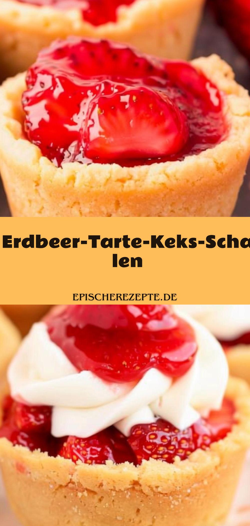 Template of Erdbeer-Tarte-Keks-Schalen
