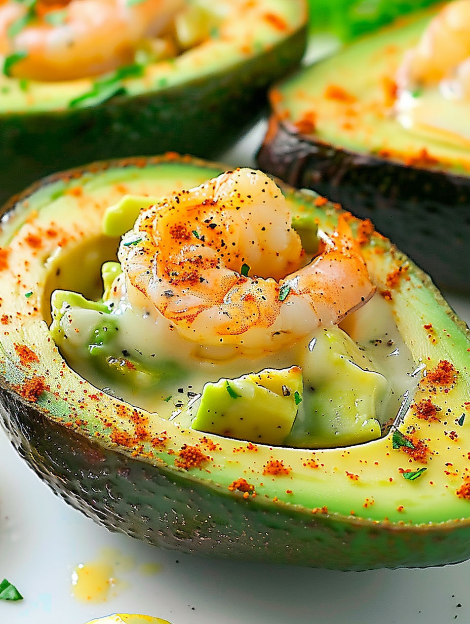 Baked Shrimp Stuffed Avocados.