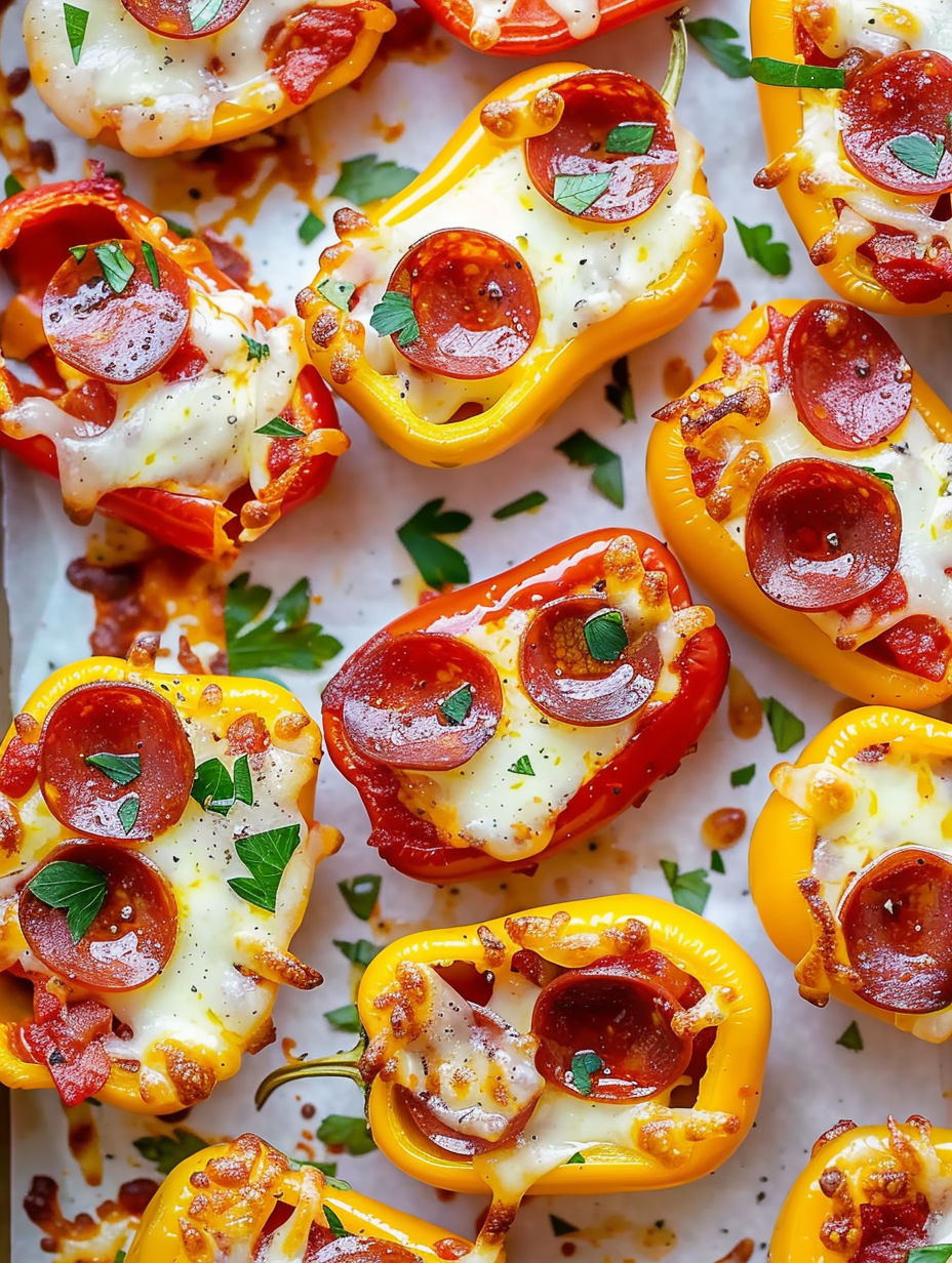 A close up of a pepperoni pizza with cheese and herbs.
