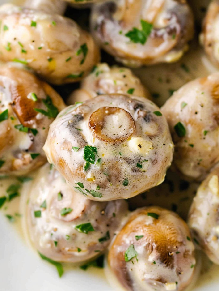 Garlic Parmesan Mushrooms.