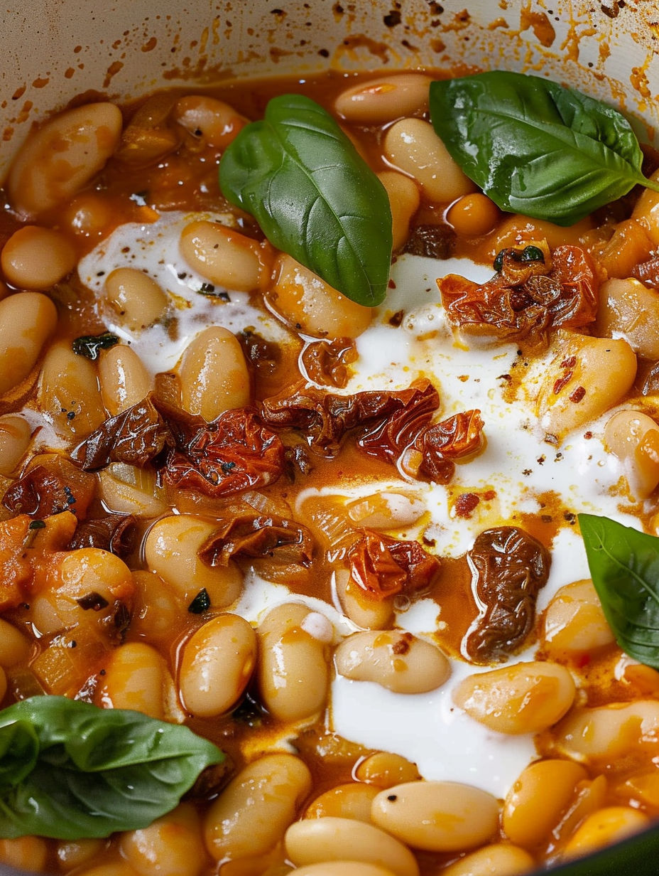 A bowl of beans with a dollop of butter on top.