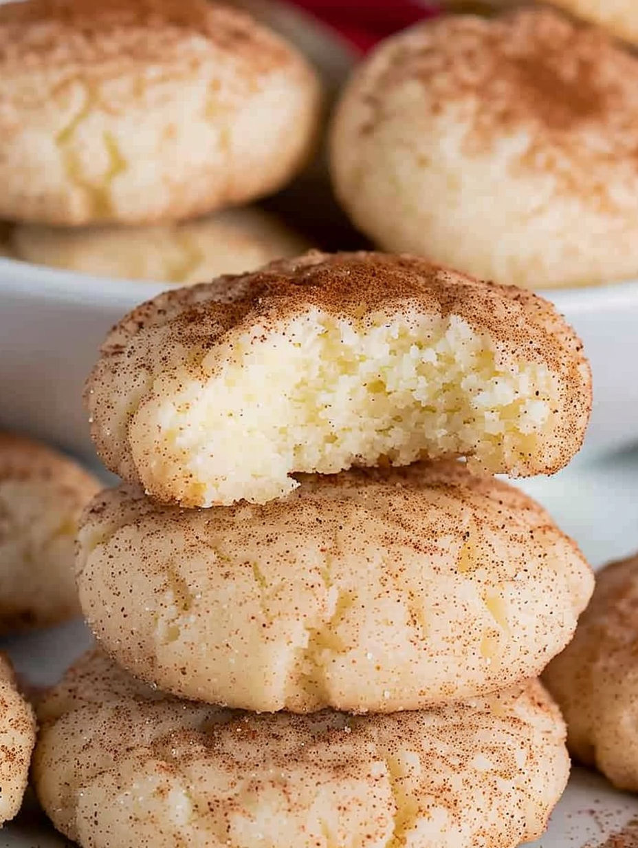 A stack of cinnamon cream cheese cookies.