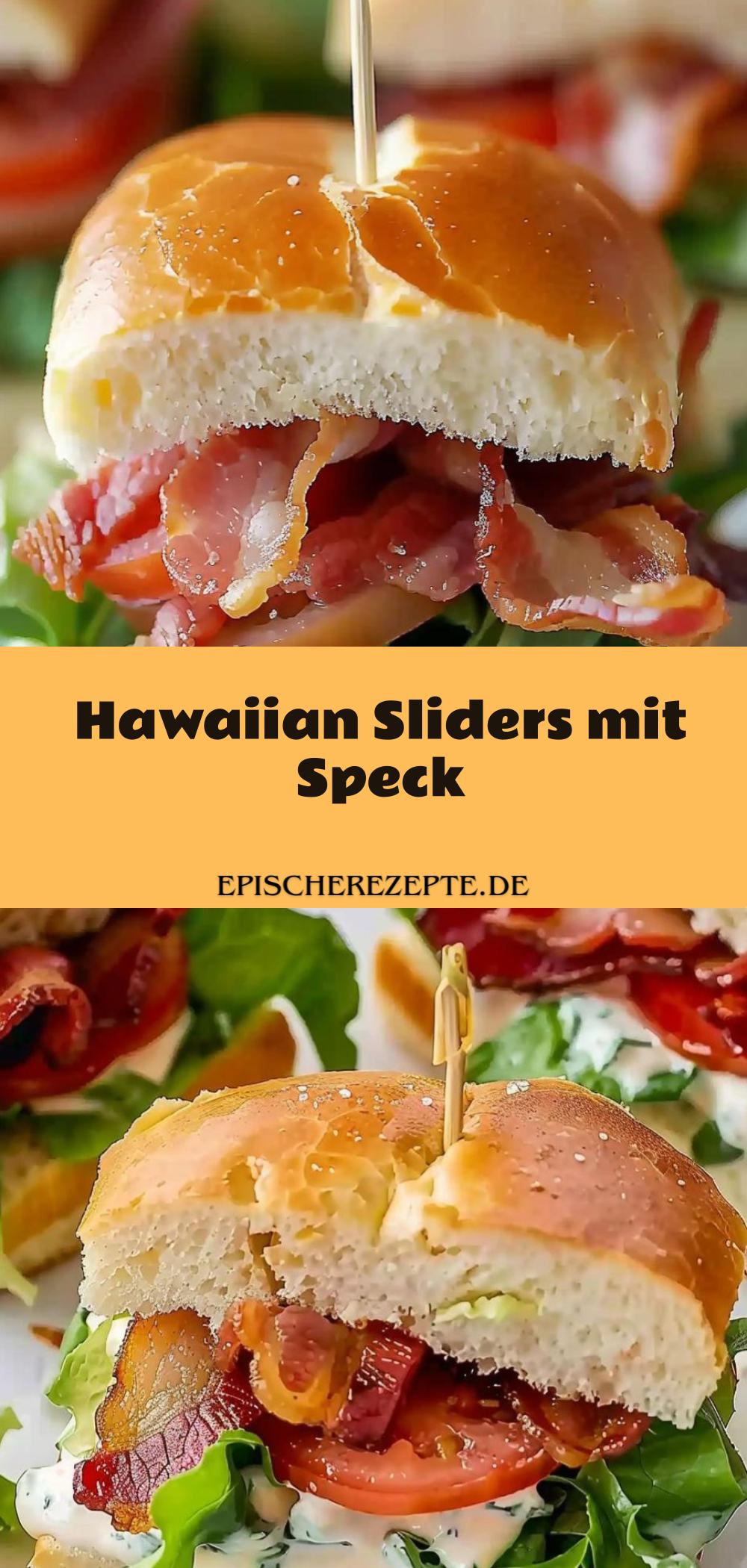 Template of Hawaiian Sliders mit Speck