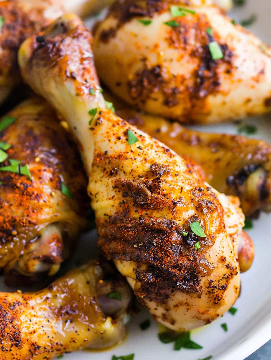 A close up of a chicken wing with a sprinkle of seasoning.