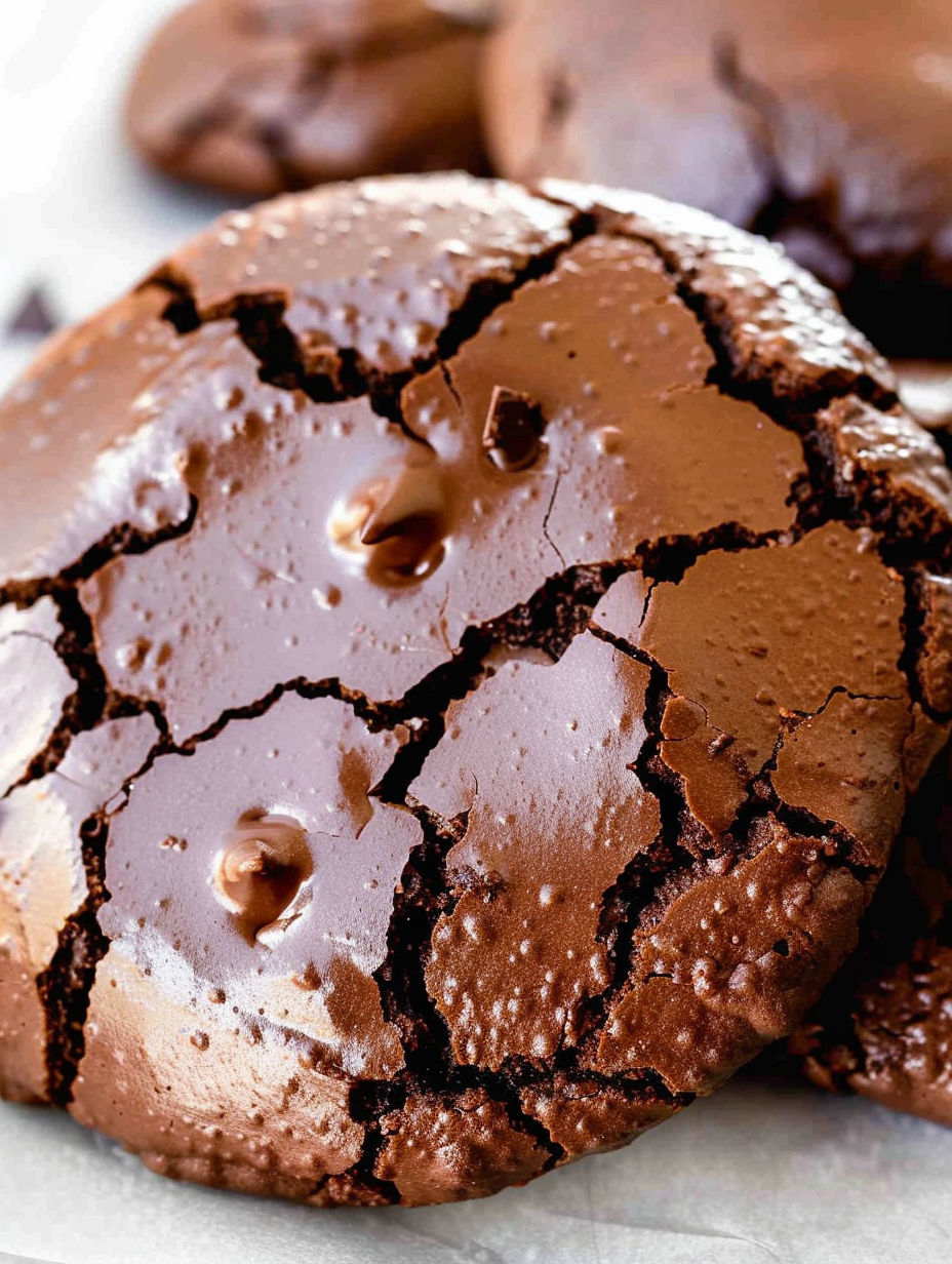 A small batch flourless chocolate cookie with a bite taken out of it.