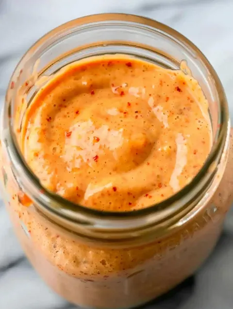 A jar of bang bang sauce.