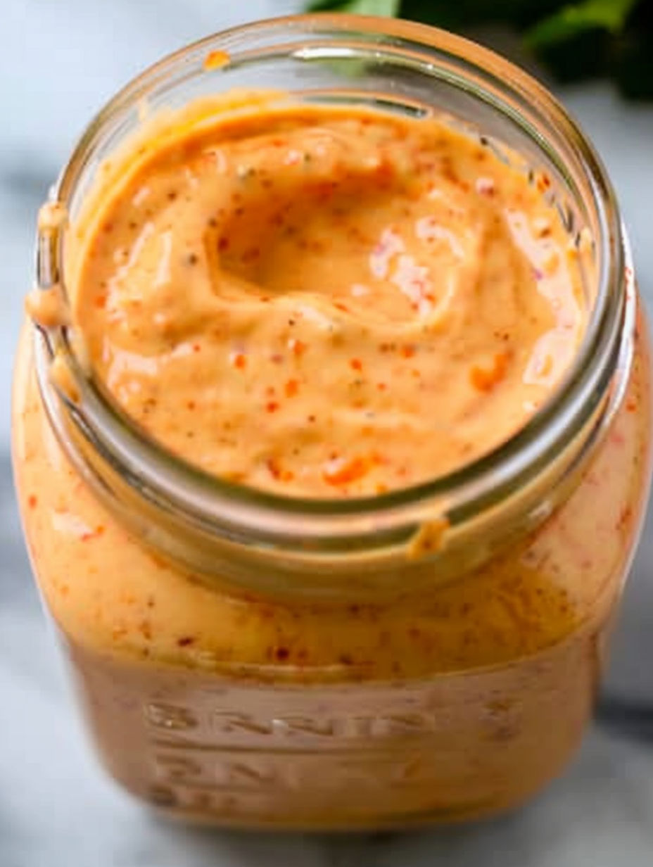 A jar of Bang Bang sauce.
