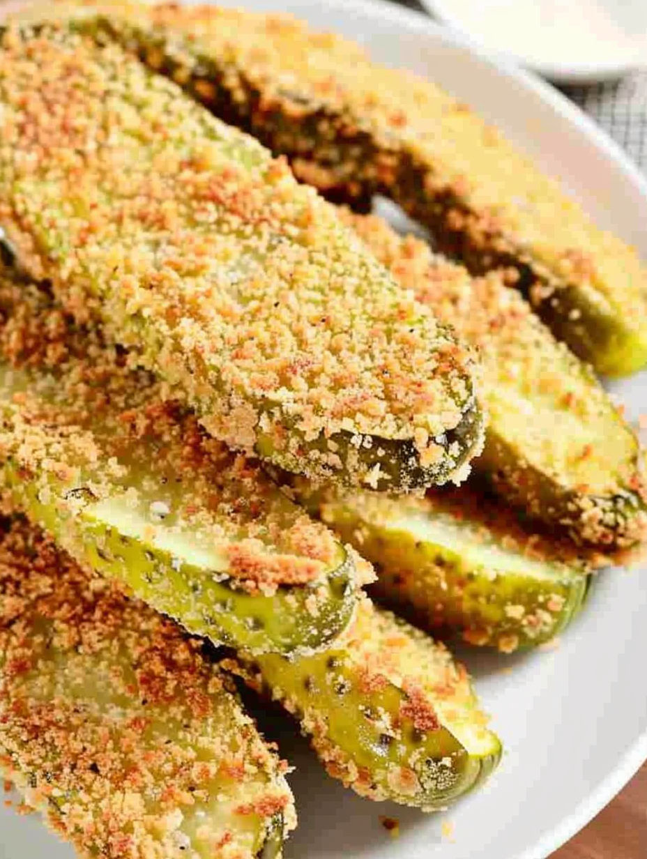 Fried pickles in an air fryer.