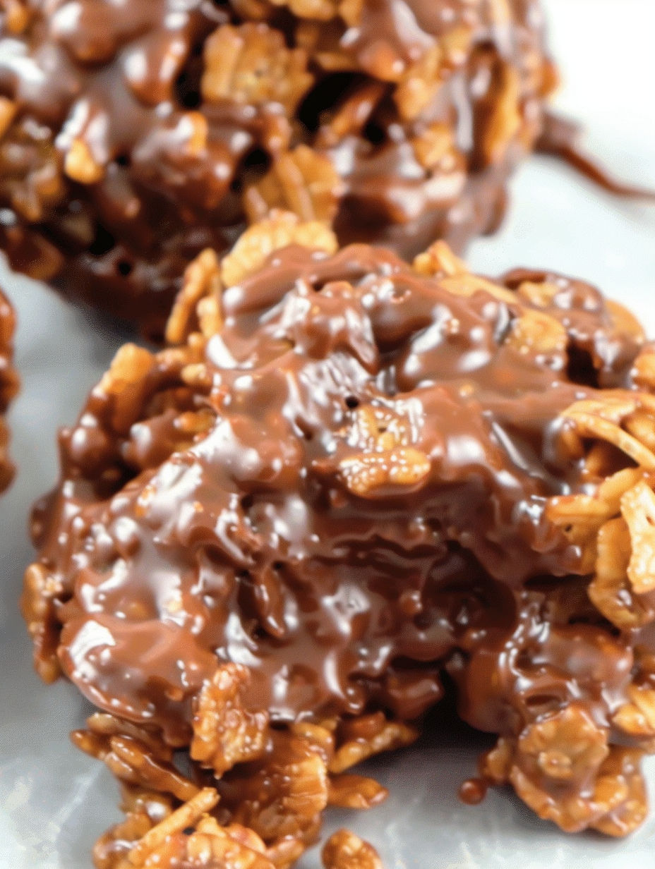 Chocolate covered cornflake treats.