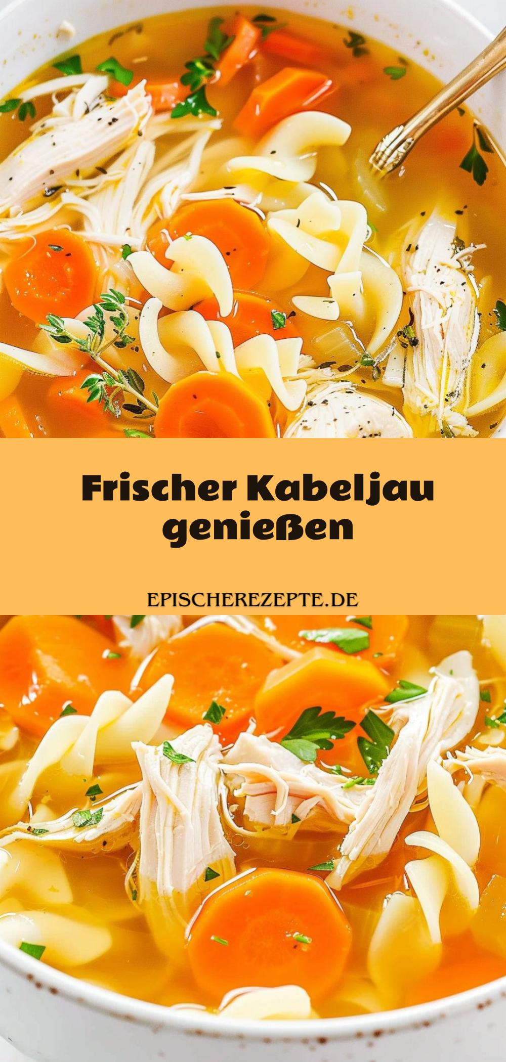 Template of Frischer Kabeljau genießen