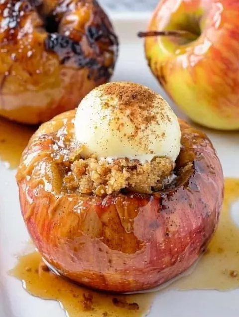 A delicious dessert made from apples.