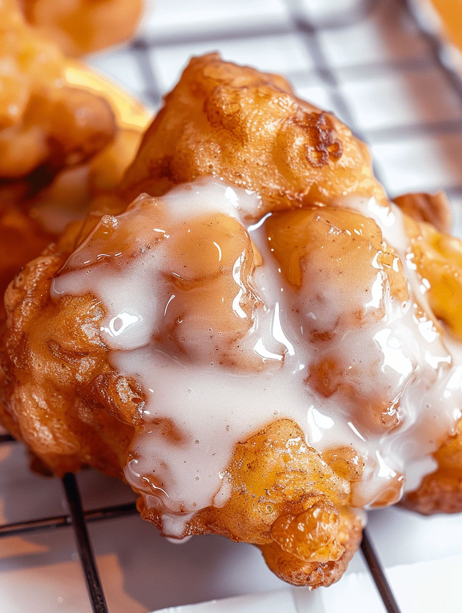 A pastry with icing drizzled over it.